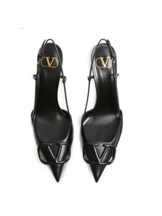 Valentino Garavani 80mm VLogo Signature slingback pumps Size 37 IT, 6 or 6.5 US - Picture 1 of 13